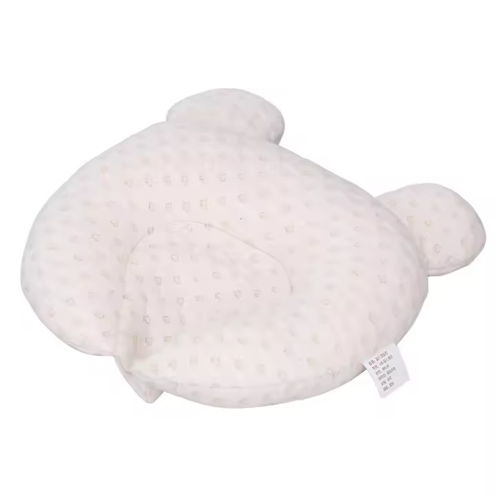 Almohada para Bebé de Algodón Transpirable Protección de Sindroma de Cabeza Plana para Nacidos Recién Adecuada para 0-12 Meses - 1