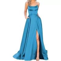 Vestido largo de dama de honor con hombros descubiertos, vestido de noche para damas de honor a la moda - details 7