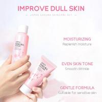 5/3 piezas/set Sakura sets de cuidado de la piel Suero Tónico Limpiador Protector solar Crema para ojos Regalo Producto de cuidado facial - details 4