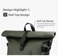 Heroic Knight Men's Backpack Outdoors Travel Rollup Women's Bag Expandable 15.6“ Laptop Pack Large Capacity Waterproof Backpacks - details 5