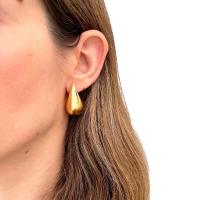 Pendientes de Acero Grueso en Forma de Gota Dorada Gótico Nífo para Mujeres Acero Inoxidable Oro - details 2