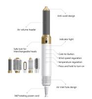 Peine de Aire Caliente de 6-en-1 Estilizador Multi-Funcional para Alizar y Enderezar - details 11