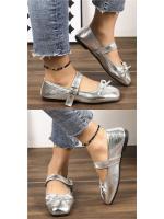 Zapatos Mary Jane de mujer con suela plana y puntera cuadrada de gran tamaño, estilo francés, para la noche, 2025. - details 3