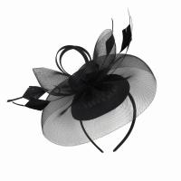 Tocado de malla con plumas Vintage, sombrero de velo elegante y exquisito, diadema para novia, espectáculo de danza - details 4