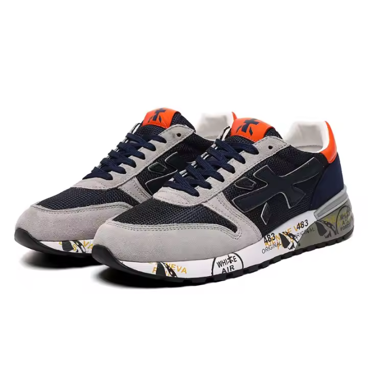 Zapatos Deportivos Casuales Para Hombre PREMIATA Azul Y Blanco Moda Transpirables Zapatillas De Correr Deportivas Para Hombre - 1