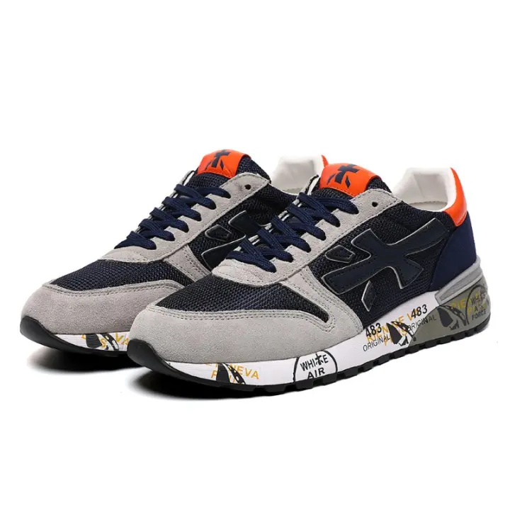 Zapatos Deportivos Casuales Para Hombre PREMIATA Azul Y Blanco Moda Transpirables Zapatillas De Correr Deportivas Para Hombre - 1