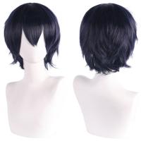 Pelucas sintéticas rectas cortas universales, extensión de cabello falso, peluca colorida para Cosplay, pelucas de fiesta de Anime rojas en capas, juego de rol - details 26