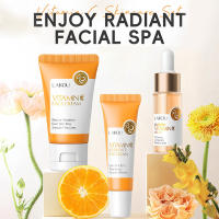 LAIKOU Serie de vitamina C, conjunto de productos para el cuidado de la piel, conjunto de 5 piezas para el cuidado de la piel, limpiador, esencia de tóner, crema para ojos y crema facial - details 2
