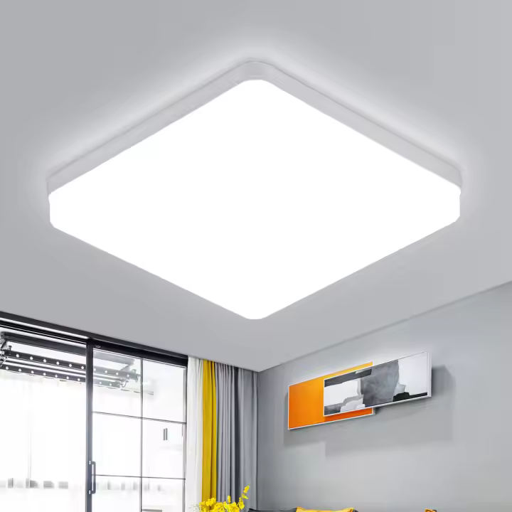 Goeco Luz de Techo LED Moderna 36W, IP44, 4050LM, 6500K, Luz Blanca Fría, PVC, Iluminación Interior, Montaje en Parachoques - 1