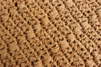 Bolso de mano de ocio étnico francés, hombro tejido Vertical, Cuadrado de hierba de verano - details 19