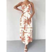 Vestido de novia floral francés para mujer, verano 2024, elegante estilo bohemio vintage con cintura ceñida, hasta la rodilla. - details 1