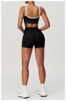 Conjunto de Yoga sin Mangas Estilo Gimnasio para Mujeres Conjunto Deportivo de Primavera/Verano con Levantamiento de Cintura y Cadera Bra+Shorts - details 16