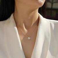 Collares con colgante de diamantes de moissanita de oro auténtico de 14k con cadena de plata de ley 925 para mujer, regalos de compromiso de boda y San Valentín - details 10