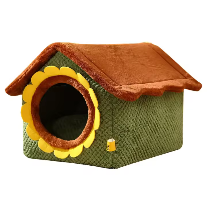 Casa de invierno para gatos, casa oculta para gatos, Habitats, perrera para interiores, cama para dormir para mascotas pequeñas, tienda de campaña para perros, camas y muebles - 1