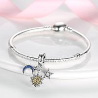 Abalorios de Plata 925 con Diseño de Sol, Estrella y Luna, Compatibles con Pulseras de Plata 925, Abalorios Originales para Hacer Joyería DIY para Mujer - details 2