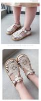 Sandalias de niña Primavera-Verano 2024 Estilo británico Zapatos de playa de cuero - details 18