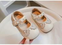 Zapatos de cuero de estilo coreano para niños y niñas, calzado de princesa con lazo de perlas, antideslizante, versátil, elegante, 2024 - details 12