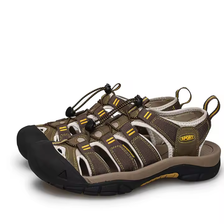 Sandalias casuales de piel de vaca de gran tamaño, zapatos de playa de verano para hombres y mujeres, sandalias deportivas al aire libre, sandalias de montañismo, zapatos creek - 1