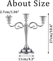 Candelabro de Aluminio para Mesa de Comedor Decoración de Plata para Hogar y Hotel - details 1