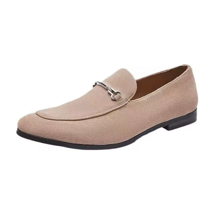 Zapatos casuales de gamuza de cuero de negocios de verano británico, esmerilados y transpirables - 1