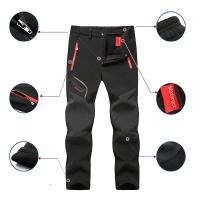 Pantalones de talla grande para hombre, pantalón fino Softshell para exteriores, senderismo, acampada de peces, verano - details 2