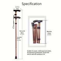 Bastón de Trekking ligero y ajustable para hombre y mujer, bastón plegable con mango de goma - details 6