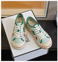 Aumento de altura interior 2 cm zapatos de lona clásicos verano 2025 nuevos zapatos de junta a juego de color casual de suela gruesa pequeños zapatos blancos versátiles - details 16