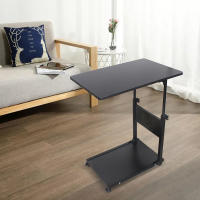 Mesa auxiliar móvil, mesa auxiliar con ruedas, para ordenador portátil, altura regulable, mesa de café móvil, mesa de sofá - details 0