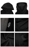 Sudadera de cuello alto bordada para hombre, sudaderas con capucha de Ninja japonés, ropa de calle con bolsillo de lana de Hip Hop, Sudadera con capucha Y2K de gran tamaño - details 2