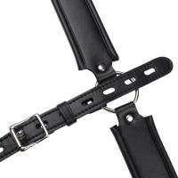 Cesta de castidad de cuero de poliuretano para hombre, ropa interior, tirantes abiertos a la cadera para gay, Tanga sexy con cerradura - details 7