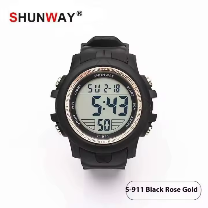 SHUNWAY [] Reloj electrónico luminoso deportivo multifunción impermeable para hombre Tiktok - 1