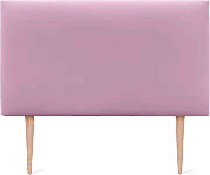 Cabecero de polipiel o tela lisa con patas, cabecero tapizado, cama de lujo (135x105cm con patas (camas 120/135/140), tela beige) - 1