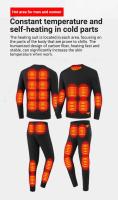 Conjunto de Ropa Interior Calentada en Invierno Chaqueta Eléctrica USB para Hombres y Mujeres - details 8