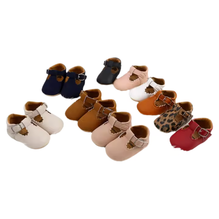 Zapatos planos para bebés, primeros pasos, antideslizantes, suela suave de goma, para niñas y niños, zapatos infantiles para interiores y exteriores. - 1