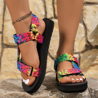 Verano plano ligero con sandalias de playa de punta redonda para mujer - details 21