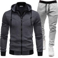 Conjuntos de dos piezas para hombre, trajes deportivos informales a la moda para exteriores, ropa de otoño e invierno - details 9