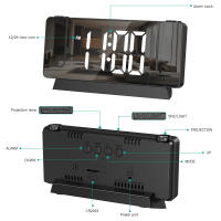 ORIA-reloj despertador Digital de doble proyección, dispositivo con hora y temperatura, pantalla grande LED, regalo para el hogar - details 5