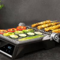 Parrilla Eléctrica de Piedra Revestida Placas Extraíbles y Reversibles, Apertura de 180ª, Superficie Amplia 2200 W, Acero Inoxidable - details 33