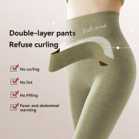 Mallas térmicas de Invierno para mujer, Leggings con forro peludo, suaves, cálidas, informales, delgadas - details 2
