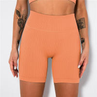Pantalones cortos de yoga para mujer, leggings de cintura alta sin costuras para correr, entrenar, gimnasio - details 4