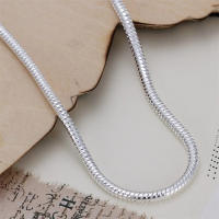 Silver color 3mm Snake chain bracelet Factory Fashion hot high quality jewelry charm lovely women ladies wedding - details 1