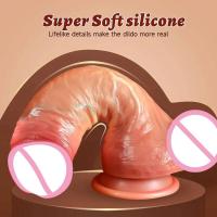 Leten consolador falso realista enorme doble penetración anal plug vaginal masturbador Dick 18 + juguete sexual femenino producto para adultos - details 1