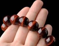 Pulsera de Ojo de Tigre Rojo Natural Amuleto de Buena Suerte Hecho a Mano para Hombres y Mujeres - details 4