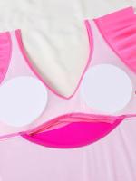 2025 Ztvitality traje de una pieza con cruz hueca y volantes lisos, traje de baño para mujer, ropa de playa - details 4