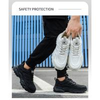 Zapatos De Seguridad Blanco Para Hombre Botas De Trabajo Antipinchazos Y Antideslizantes Indestructibles Zapatillas Deportivas Con Punta De Acero - details 5