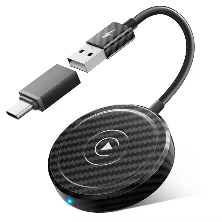 Adaptador CarPlay inalámbrico 2024 - Adaptador inalámbrico Apple Carplay Convertir cable a Dongle CarPlay inalámbrico 5Ghz WiFi Auto Connect Actualización en línea para iPhone iOS 10+ y OEM CarPlay con cable - 1