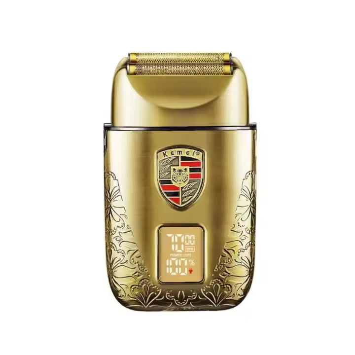Kemei-Afeitadora de lámina inalámbrica recargable para hombre, afeitadora de barba recíproca de doble hoja, cuidado facial, multifunción, potente recortadora de peluquero - 1