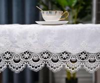 Bordado blanco ovalado, mantel plegable para mesa de café Juppe, mesa de comedor familiar, funda artística Ence, funda para silla Antipoo - details 15