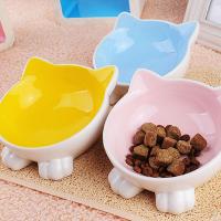 Cuenco de cerámica para gato, cuenco antideslizante con boca inclinada para alimentación de perros, gran capacidad, evita que se vuelque, alimentador para beber para mascotas - details 9
