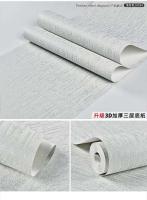 Papel tapiz blanco autoadhesivo de barro diatós, tela no tejida gruesa, pegatina de pared tridimensional 3D para dormitorio - details 19